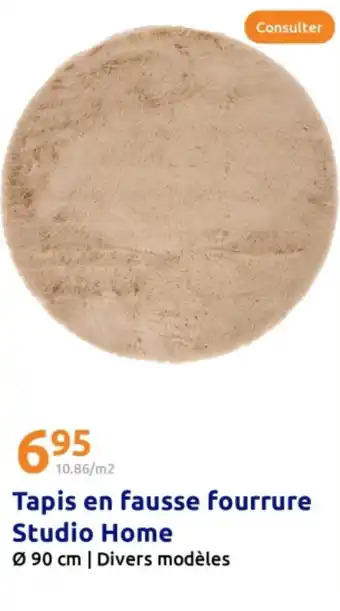 Action Tapis en fausse fourrure Studio Home offre