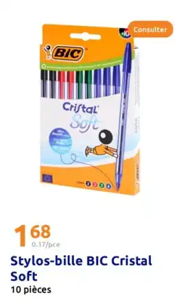 Action BIC Stylos-bille Cristal Soft offre