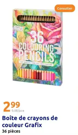Action Boîte de crayons de couleur Grafix offre