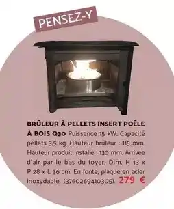 Bricomarché Dim - brûleur à pellets insert poêle à bois q30 offre