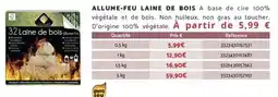 Bricomarché Allume-feu laine de bois offre