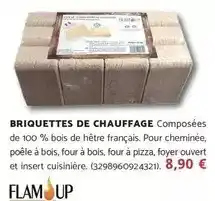 Bricomarché Flam up - briquettes de chauffage offre