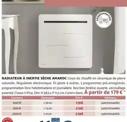 Bricomarché Dim - radiateur à inertie sèche amaroc offre
