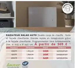 Bricomarché Sauter - radiateur malao auto offre