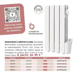 Bricomarché Dim - radiateur à inertie fluide offre