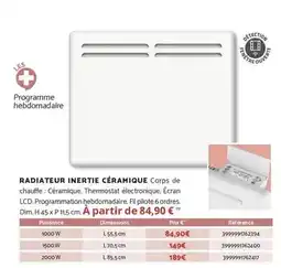 Bricomarché Dim - radiateur inertie céramique corps de offre