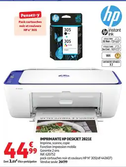 Auchan HP Imprimante deskjet 2821e offre