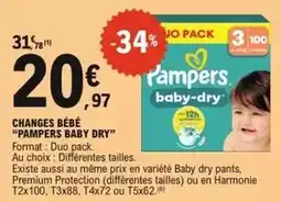 E.Leclerc Pampers - changes bébé baby dry offre