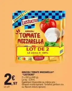 E.Leclerc Lustucru - girasoli tomate mozzarella offre