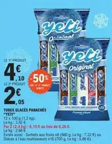 E.Leclerc Yeti - tubes glacés panachés offre