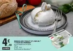 E.Leclerc L'italie des fromages - burrata avec feuille offre