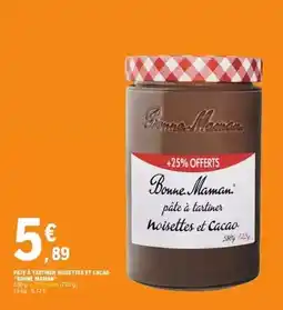 E.Leclerc Bonne maman - pâte à tartiner noisettes et cacao offre