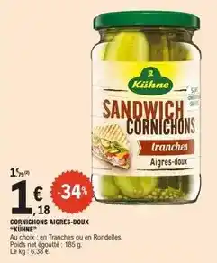 E.Leclerc Kühne - cornichons aigres-doux offre