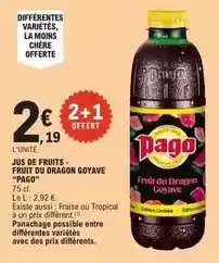 E.Leclerc Pago - jus de fruits fruit du dragon goyave offre