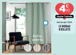Centrakor Le rideau 8 œillets offre