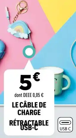 Centrakor Le câble de charge rétractable usb-c offre