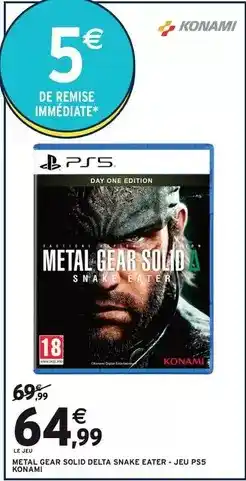 Intermarché Hyper Konami - metal gear solid delta snake eater jeu ps5 offre