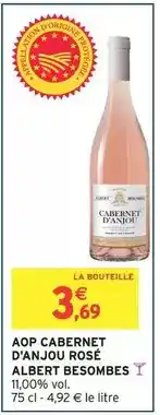 Intermarché Hyper Albert besombes - aop cabernet d'anjou rosé offre