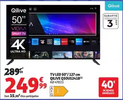 Auchan QILIVE Tv led 50"/127 cm q50us241b offre