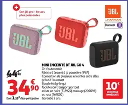 Auchan JBL Mini enceinte bt go 4 offre