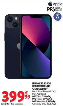 Auchan Iphone 13 128go reconditionne grade a prs offre