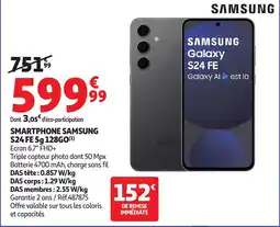 Auchan SAMSUNG Smartphone s24 fe 5g 128go(¹) offre
