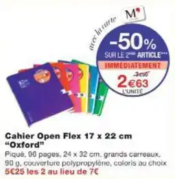Monop' Cahier open flex oxford offre