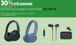 Auchan SONY Sur tous les casques et écouteurs offre