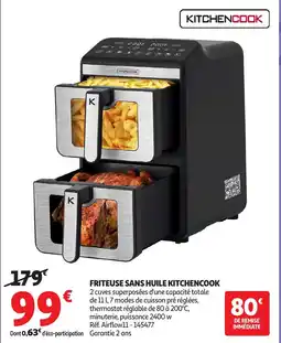 Auchan KITCHENCOOK Friteuse sans huile offre