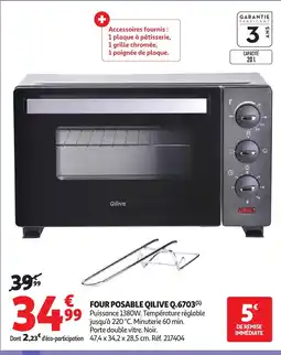 Auchan QILIVE Four posable q.6703 offre