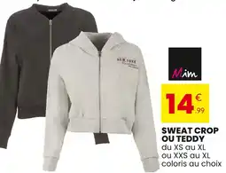 Stokomani Mim Sweat Crop ou Teddy offre