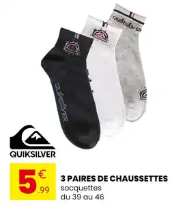 Stokomani QUIKSILVER 3 paires de chaussettes offre