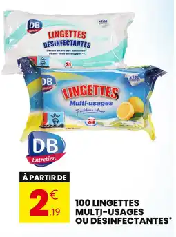 Stokomani 100 Lingettes Multi-usages ou Désinfectantes offre