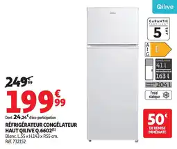 Auchan QILIVE Réfrigérateur congélateur haut q.6602 offre