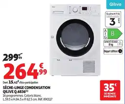 Auchan QILIVE Sèche-linge condensation q.6836 offre