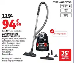 Auchan ROWENTA Aspirateur sac ro3955 offre