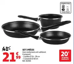 Auchan Set 3 pièces offre
