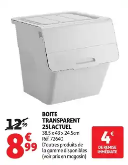 Auchan ACTUEL Boite transparent offre