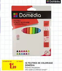 Intermarché 12 feutres de coloriage domédia offre