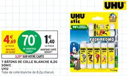 Intermarché UHU 7 bâtons de colle blanche 8,2g sonic offre