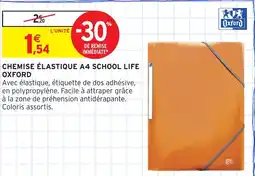 Intermarché OXFORD Chemise élastique a4 school life offre