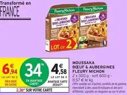 Intermarché Moussaka bœuf & aubergines fleury michon offre