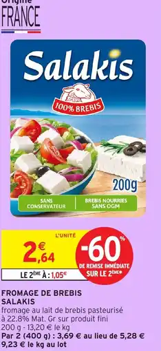 Intermarché SALAKIS Fromage de brebis offre