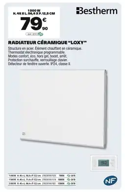 Brico Dépôt Radiateur céramique loxy offre