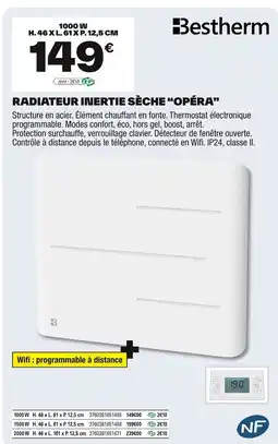 Brico Dépôt Radiateur inertie sèche opéra" offre