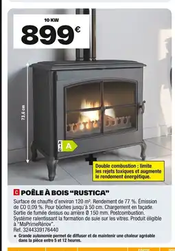 Brico Dépôt Poêle à bois rustica offre