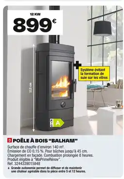 Brico Dépôt Poêle à bois balham offre
