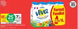 Intermarché Lait viva vitaminé 1% format familial candia offre