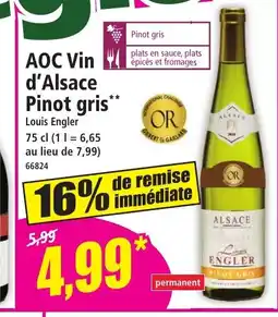 Norma AOC Vin d'Alsace Pinot gris offre