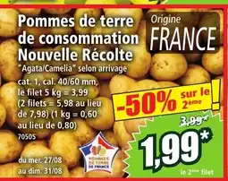 Norma Pommes de terre de consommation Nouvelle Récolte offre